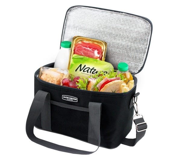 Bolsa Térmica Marmita Lancheira Fitness Alça Pote Trabalho:Preto - 5