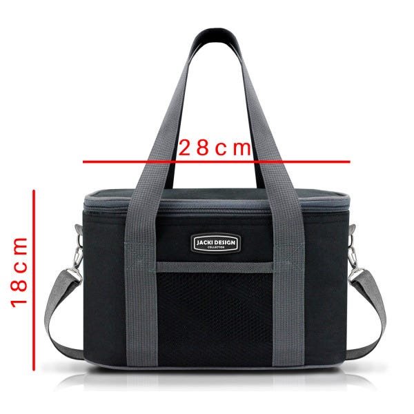 Bolsa Térmica Marmita Lancheira Fitness Alça Pote Trabalho:Preto - 6