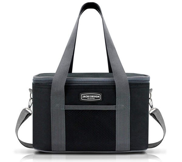 Bolsa Térmica Marmita Lancheira Fitness Alça Pote Trabalho:Preto - 1