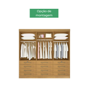 Ver imagem 5 de Guarda Roupa Casal 6 Portas 12 Gavetas Mônaco D'doro Cinamomo