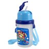 Garrafa de Água Infantil Menino Criança Alça Canudo Escola:Azul Desenho 2 - 2