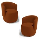 Ver imagem 1 de Kit 02 Poltronas Decorativas Aisha Orgânica Veludo Terracota - Desk Design