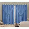Cortina Blackout PVC 6,00m X 2,80m Com Voil Azul - 2