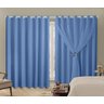Cortina Blackout PVC 6,00m X 2,80m Com Voil Azul - 3