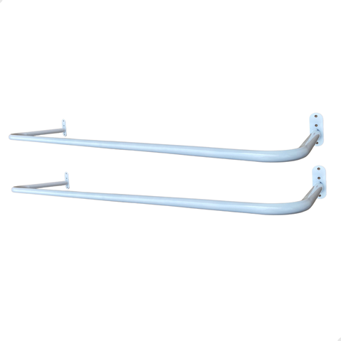 Duas Araras Fixas de Parede 80cm Aço Estrutura Reforçada Lojas Closets Ambientes Residenciais