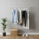 Ver imagem 1 de Duas Araras Fixas de Parede 80cm Aço Estrutura Reforçada Lojas Closets Ambientes Residenciais