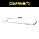 Ver imagem 4 de Duas Araras Fixas de Parede 80cm Aço Estrutura Reforçada Lojas Closets Ambientes Residenciais