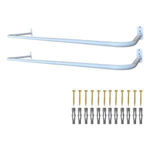 Duas Araras Fixas de Parede 80cm Aço Estrutura Reforçada Lojas Closets Ambientes Residenciais