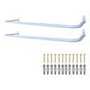 Ver imagem 1 de Duas Araras Fixas de Parede 80cm Aço Estrutura Reforçada Lojas Closets Ambientes Residenciais