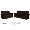 Conjunto Sofá 2 e 3 Lugares Azteca Savana Suede Marrom 94x198x78 - 4