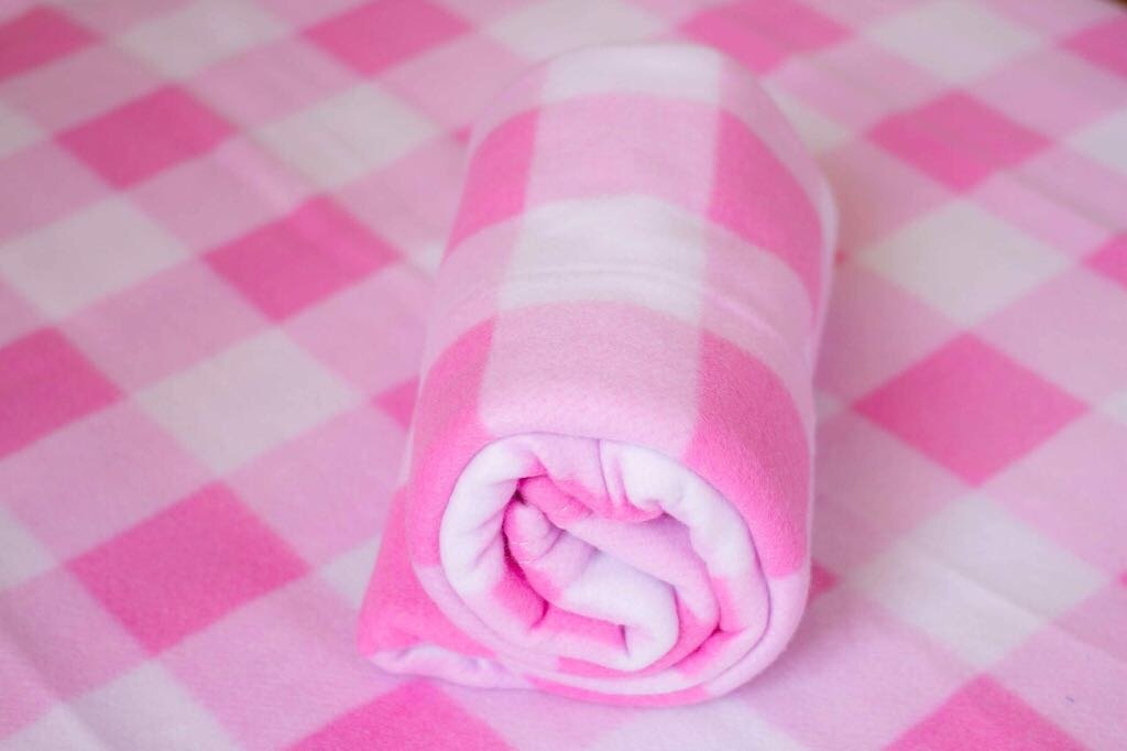 Cobertor Polar Soft COBERTORES PARAHYBA Infantil xadrez rosa claro - 3