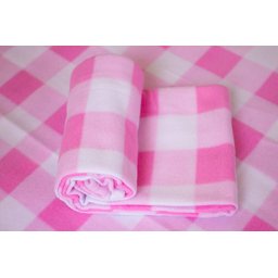 Cobertor Polar Soft Cobertores Parahyba Infantil Xadrez Rosa Claro - 5