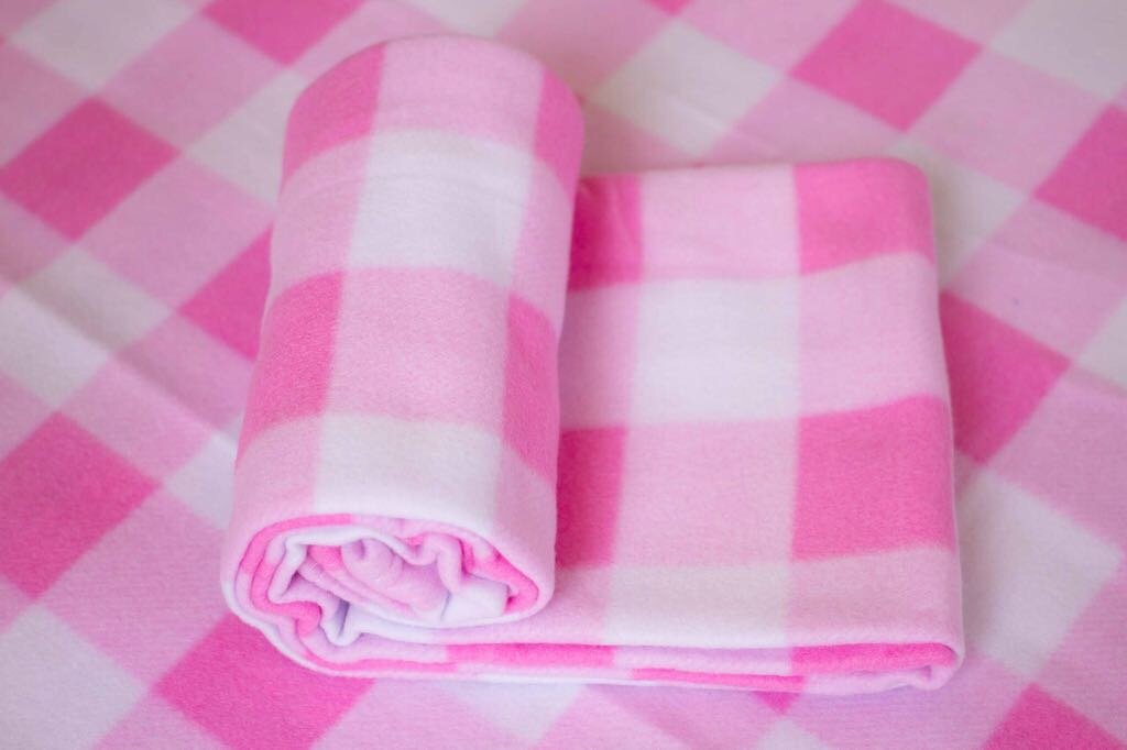 Cobertor Polar Soft COBERTORES PARAHYBA Infantil xadrez rosa claro - 5