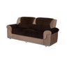 Sofá 3 Lugares Azteca Savana Suede Marrom/Capuccin 94x198x78 - 1