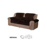 Sofá 3 Lugares Azteca Savana Suede Marrom/Capuccin 94x198x78 - 3