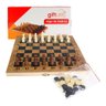 Jogo de Xadrez 3 em 1 Maleta de Madeira Dobrável 23,5cm - 3