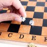 Jogo de Xadrez 3 em 1 Maleta de Madeira Dobrável 23,5cm - 6