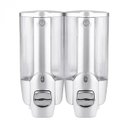 Ver imagem 1 de Dispenser Duplo Sabonete Liquido Alcool Gel Shampoo Condicionador Hotel Banheiro Shopping Restaurant