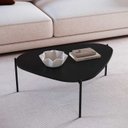 Ver imagem 1 de Mesa de Centro Orgânica Artesano 77 Cm (largura) em Mdp Nero (preto) e Pés em Aço Preto