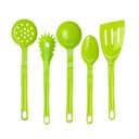 Ver imagem 1 de Jogo Conjunto de Talheres Nylon Utensílios Verde 5 Peças