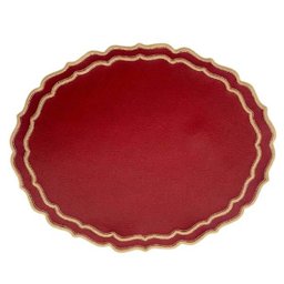 Jogo Americano em Couro Sintético Vinho - 1