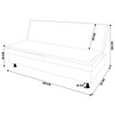 Ver imagem 3 de Sofá Cama Decorativo 2 Lugares Encosto Reclinável 1,90M Impala Suede Marrom - Gran Belo