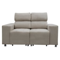 Sofá Decorativo Retrátil 2 Lugares 1,90M Zeppelin Suede Bege - 7