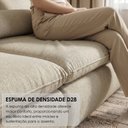 Ver imagem 7 de Sofá 3 Lugares Retrátil e Reclinável em Tecido Linhão Atenas Off White