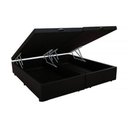 Ver imagem 1 de Base Box Baú Casal Bipartido Premium Suede Preto 41x138x188