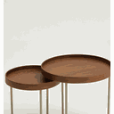 Ver imagem 3 de Mesa de Centro Oscar - Tampo Freijo - Base Aço Carbono - Altura 40cm