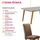 Ver imagem 6 de Mesa de Jantar Copper 180cm Madeira Tampo Vidro Canto Copo com 6 Cadeiras Lira
