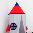 Ver imagem 3 de Tenda Cabaninha 3 Peças Infantil Tipo Barraca Cinza Foguete