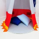 Ver imagem 2 de Tenda Cabaninha 3 Peças Infantil Tipo Barraca Cinza Foguete