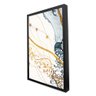 Quadro Decorativo Abstrato Mármore Delicado em Moldura Caixa Tacolado Moldura Trad 1cm Madeira Escur - 3