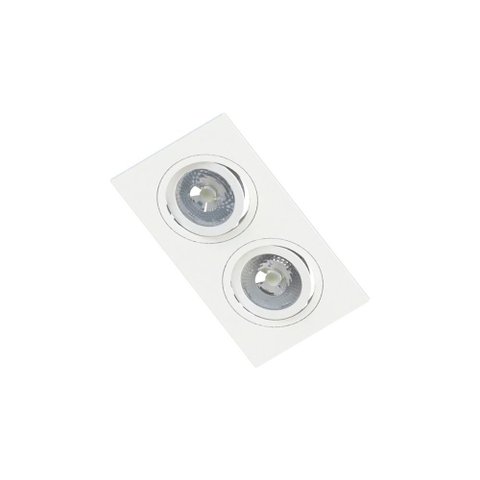 Spot de Embutir Plano Save Energy para 2 Lâmpadas Par 20 E27 Bivolt Branco