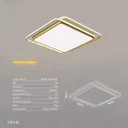 Ver imagem 3 de Plafon Led Hoop Quadrado 72w Multicolor Bivolt Dourado