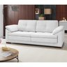 Sofá Retrátil Bali 2 Lugares Couro Branco B105 1,75M Pés de Madeira - 2