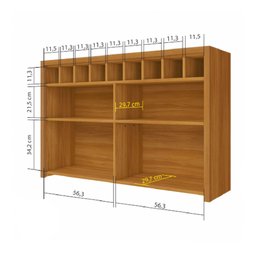 Armário Aéreo Modular 1 Porta Basculante Adega Ripado Baronesa 120cm Mdf - 6