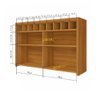 Armário Aéreo Modular 1 Porta Basculante Adega Ripado Baronesa 120cm Mdf - 6