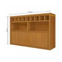 Ver imagem 5 de Armário Aéreo Modular 1 Porta Basculante Adega Ripado Baronesa 120cm Mdf