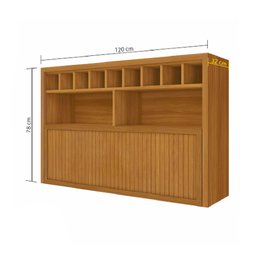 Armário Aéreo Modular 1 Porta Basculante Adega Ripado Baronesa 120cm Mdf - 5
