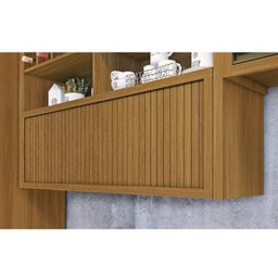 Armário Aéreo Modular 1 Porta Basculante Adega Ripado Baronesa 120cm Mdf - 9