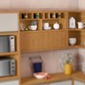 Armário Aéreo Modular 1 Porta Basculante Adega Ripado Baronesa 120cm Mdf - 8