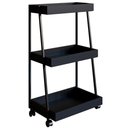 Ver imagem 1 de Carrinho Organizador Multiuso 03 Prateleiras P1032 Preto Pp Milani Store Preto