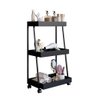 Carrinho Organizador Multiuso 03 Prateleiras P1032 Preto Pp Milani Store Preto - 7