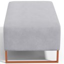 Ver imagem 5 de Puff Decorativo Sala De Estar Cléo 90cm Base De Ferro Cobre W01 Suede Cinza - Lyam Decor