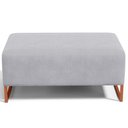 Ver imagem 6 de Puff Decorativo Sala De Estar Cléo 90cm Base De Ferro Cobre W01 Suede Cinza - Lyam Decor