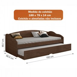 Sofa Cama com Auxiliar Funny Iii Cacau Conquista - 3