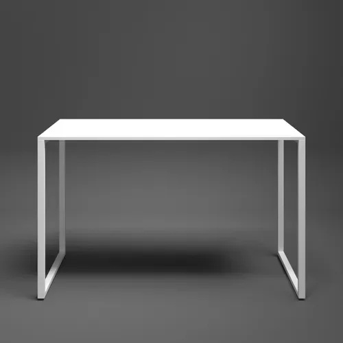 Escrivaninha 90x50cm Mesa Madeira Branca Móveis Industrial Escritório Office - 6