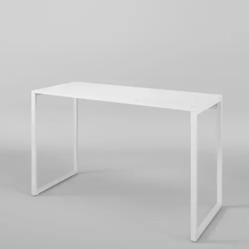 Escrivaninha 90x50cm Mesa Madeira Branca Móveis Industrial Escritório Office - 7